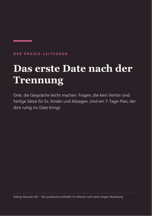 Cover des Leitfadens &bdquo;Das erste Date nach der Trennung&ldquo;